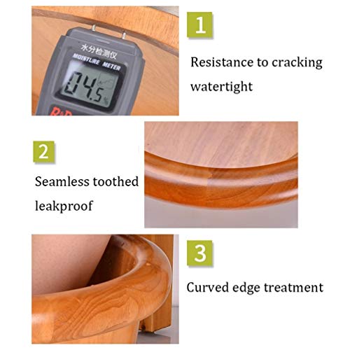 Cubo de madera para baño de pies y pedicura cómodo y práctico miniatura 4