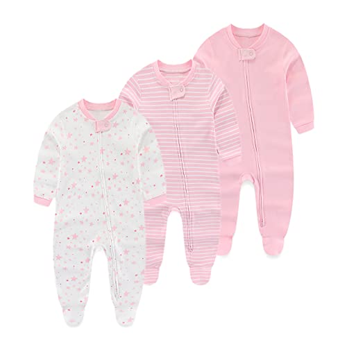 Chamie Baby Grows - Mameluco de manga larga para niños y niñas, algodón, 0-3 m, 3-6 m, 6-9 m, 9-12 meses, Diseño 11., 1 mes