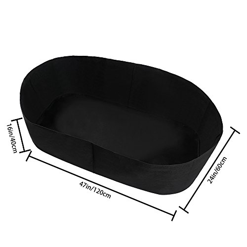 Assr Fabric Raised Garden Bed, Rectangle Breathable Planting Container Grow Bag Planter Pot For Plants, Flowers, Vegetables Size 4(L) X2(W) Ft (Black) #TOP2
