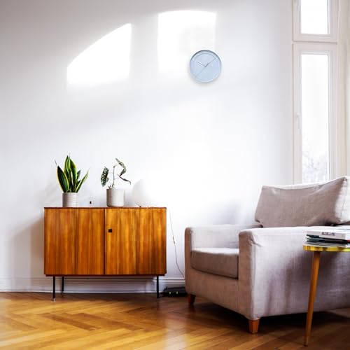 Image of Braun Classic Large Analogue Wall Clock with Silent Sweep Movement, Easy to Read, 30cm Diameter in Grey, Model BC17G.