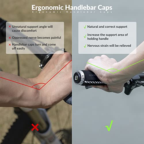 ROCKBROS Manopole per Manubrio Bici, Impugnature
