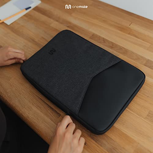 Laptoptasche 14 & 16 Zoll mit wasserdichtem Reißverschluss – Laptop Sleeve Schutzhülle passend für Laptops und Tablets – Hochwertige Laptophülle mit Stift- und Dokumentfach schwarz (Für 14 Zoll) – Bild 3