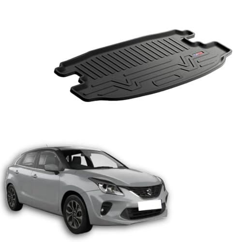 Image of 3D TPE Car Boot Mat for Baleno (2015 Onwards) Custom Fit, Heavy Duty & Anti-Slip Baleno Boot Mat | All Weather Resistant, Waterproof & Dustproof Trunk Liner, Car Dicky Mat