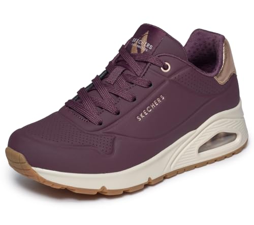 Skechers Baskets Uno Golden Air pour Femme, Bordeaux, 40 EU