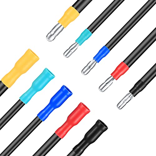 180 Pcs Electrical Crimps & Connectors, Insulated Male & Female Bullet Butt Terminals for Electrical Audio Wiring Cables