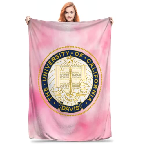 Uc Davis Aggies University Logo Flannel Blanket Throw Soft Fuzzy Plush Cozy Fleece Blankets-40 X30