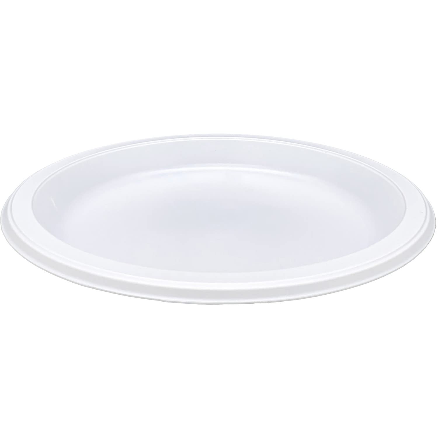 Genuine Joe 10323 Plastic Plates Reusable/Disposable 10-1/4-Inch 125/PK White