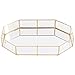 Produktbild Mimei Ablagefach Gold Vintage Spiegel Tablett Kosmetik Tablett Parfüm Tablett Toilettenartikel Tablett Schmuck Parfüm Organizer Makeup Tablett Geeignet Für Waschtisch Kommode Badezimmer Remarkable