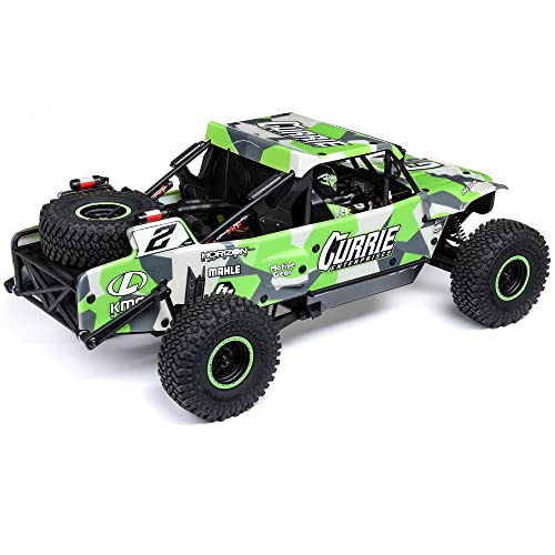 Image of Losi RC Truck 1 /10 Hammer Rey U4 4 Wheel Drive Rock Racer Brushless RTR Battery and Charger Not Included with Smart and AVC Green LOS03030T2