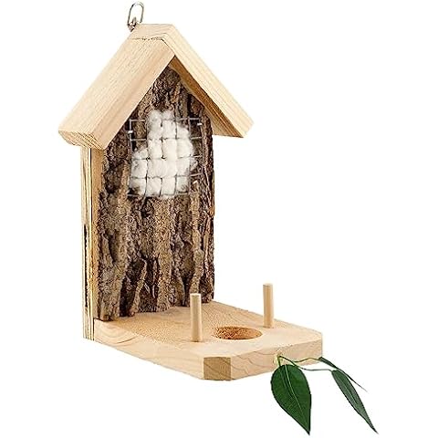 Uncle Dunkels Backyard Hummingbird Nester; Rustic Handmade Hummingbird Nest Builder Cover