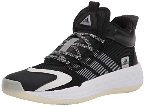 adidas Unisex Coll3Ctiv3 2020 Mid Basketball Shoe, Black/White/Black, 11 US Men
