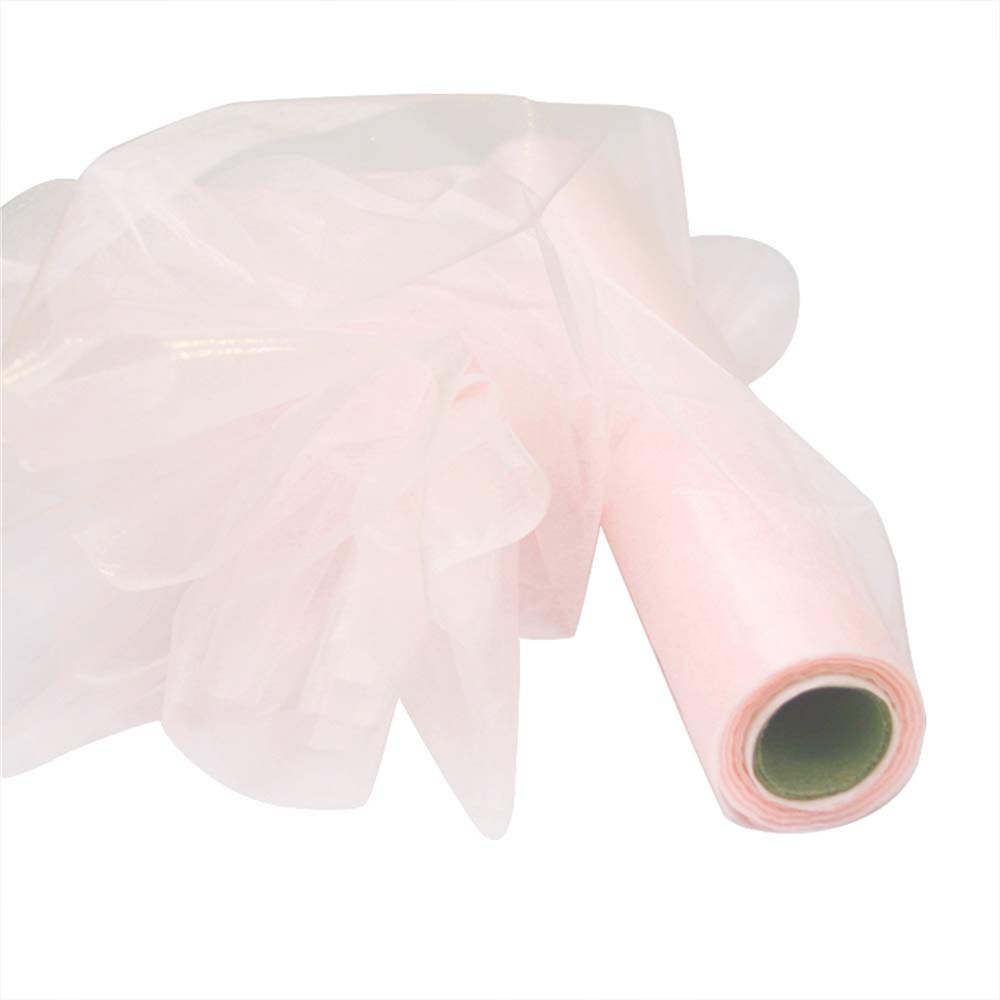 Time to Sparkle 2PCS 26M x 29cm Sheer Organza Roll Sash Fabric Table Runner Sashes Chair Cover Bows Swags Wedding Party (Powder Pink) - Image 2