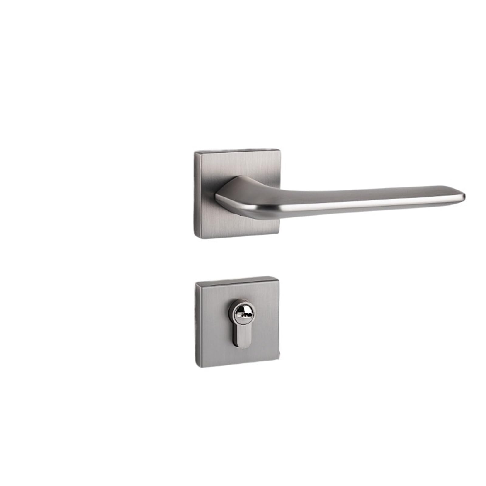 Indoor Room Magnetic Silent Bedroom Split Door Lock Light Luxury Modern Simple Handle(Nickel Magnetic Version)
