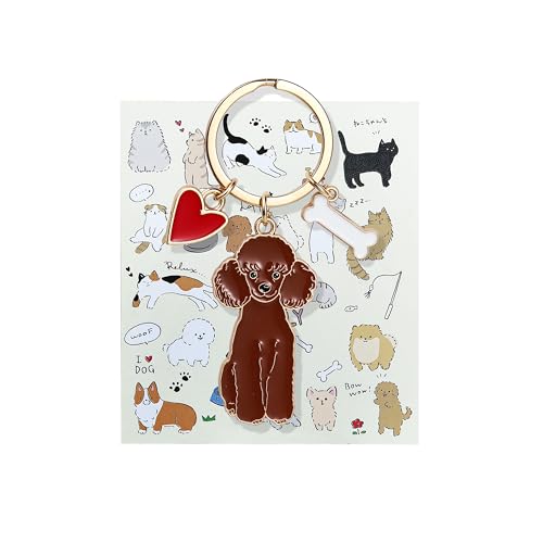 MMIUAEG Cute Puppy Dog Keychain Golden Retriever Key Charm Keychain