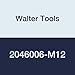 Walter Tools 2046006-M12 Paradur HSS Machine Tap, TICN Finish, 9 mm Shank Diameter, 1.75 mm Thread Length, 16 mm Cutting Length, 110 mm Overall Length, M12 Cutting Diameter