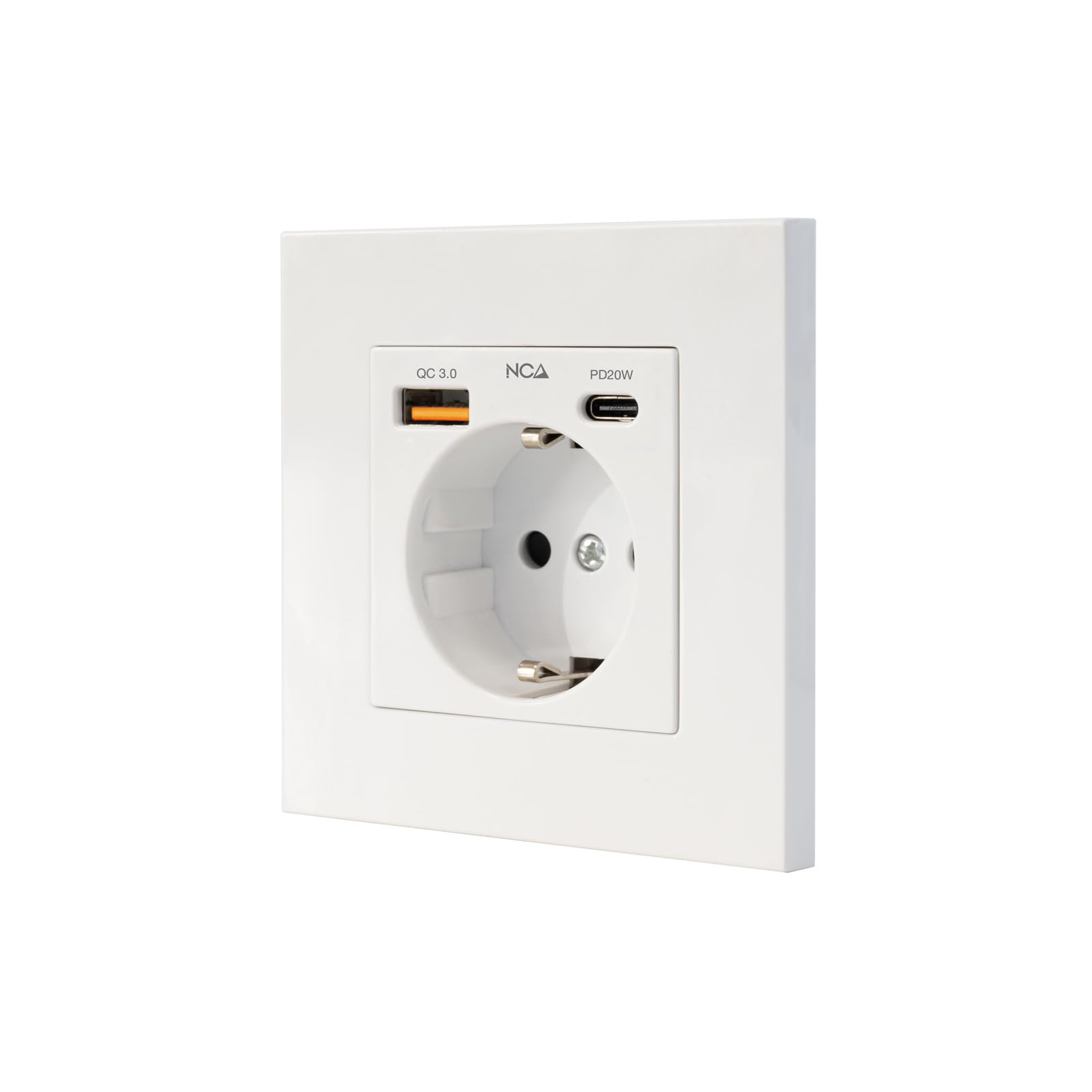 NANOCABLE 10.35.0012 - Base de Enchufe de Pared Tipo schuko con 2 USB-C PD - MAX. 3.4A, Blanco — view 7