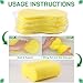 Vesici 48 Pack Large Sponges Bulk Multi-Purpose Extra Large Sponge for Washing Cars Field Day Water Games Household Cleaning Car Boat Bike Kitchen Bathroom Vacuum Compressed Packing (Bright Yellow)