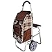 Z-SEAT Panier d'achat Oxford Cloth Shopping Cart Grand Tabouret de Roue de Roulement Pliant en Alliage D'aluminium Chariot De Voiture Chariot Vieux Chariot Chariot D'épicerie