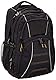 Amazon Basics Laptop-Rucksack mit gepolsterten Schulterriemen und Aufbewahrungsfächern für Stifte, Schlüssel, Handy, geeignet für die meisten Laptops bis zu,17-Zoll, Schwarz