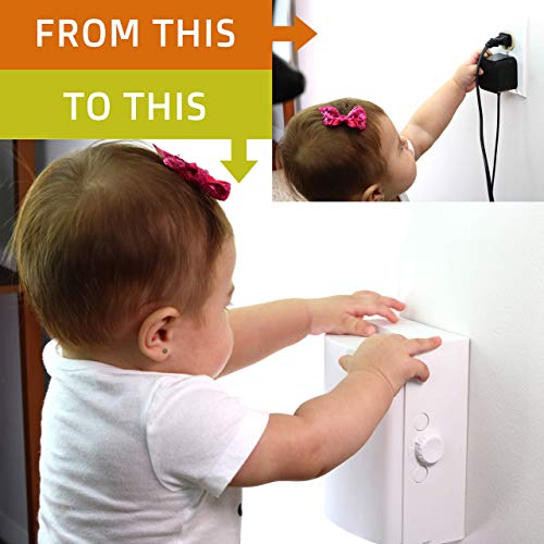 image for Wappa Baby Baby Safety Outlet Cover BOX [Patent Pending] Double Lock f