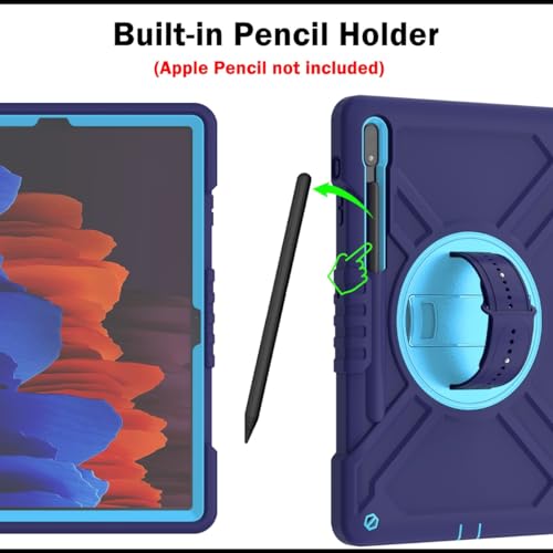 Funda para Samsung Galaxy Tab S8 Plus de 12.4" con protección robusta de triple capa PC 3