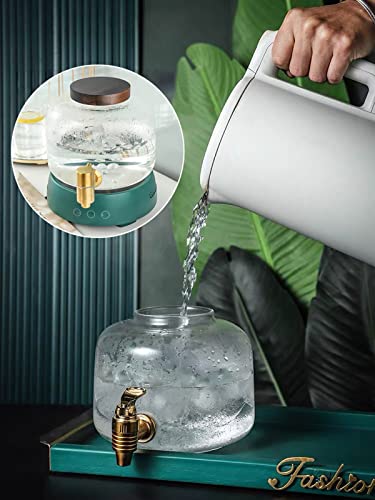 Dispenser per bevande in vetro con beccuccio, per feste, mini dispenser per succhi da 2,5 l, per bevande fredde e calde, da -20 ℃ a 150 ℃