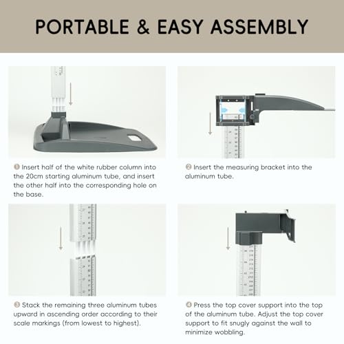 Portable Aluminum Stadiometer Height Rod