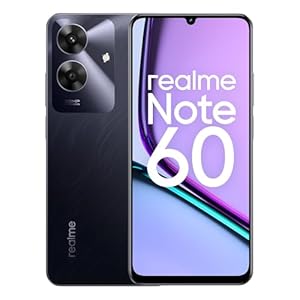realme Note 60 Smartphone 6+128 GB,Protección ArmorShell, Garantía de fluidez de 48 Meses, Cámara Super Clear de 32 MP, Pantalla Eye Comfort de 90 Hz,Batería masiva de 5000 mAh, Negro