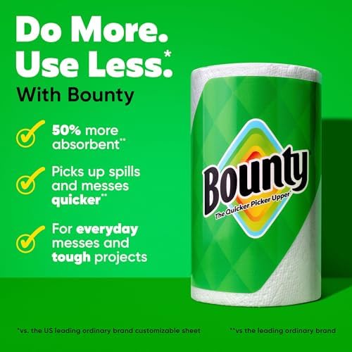 Bounty Paper Towels Select-A-Size White, 8 Double Plus Rolls = 20 Regular Rolls - 2