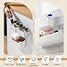 Wonderjune 4 Pack Adhesive Cabinet Door Organizer, Lid Organizer Wall Mounted Pantry Door Organizer Bin Holder for Lid Wall Organizer for Kitchen RV Bathroom (Classic,Same Size)