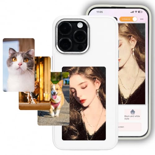 nexlenz NFC 4-Color Smart Ink Phone Case for iPhone 15Pro, White