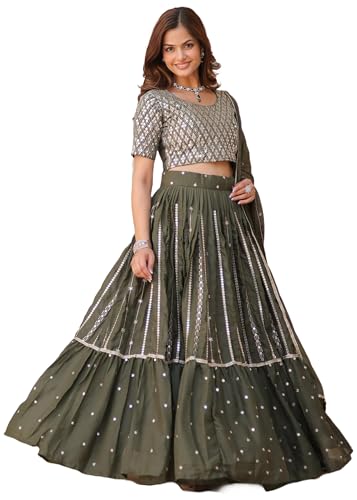Lehenga 12393 exprimez votre éclat intérieur avec cette georgette brodée de mille sequins