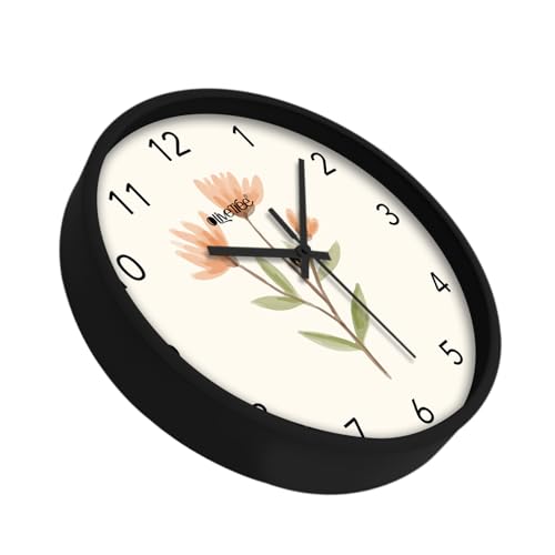 Image of Olive Tree Wall Clock 12 inch Decorative Plastic Wall Clock Movement Classic Clock Battery Operated Round Easy to Read for Room /Home /Kitchen /Bedroom /Office /School - 9140