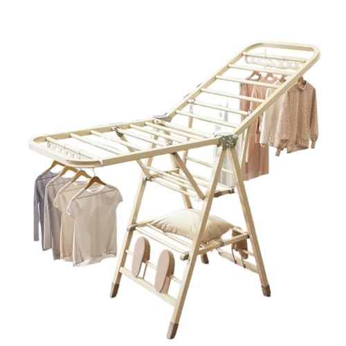 Shiying 洗濯物干し折りたたみ物干し 部屋干し多機能物干しステンレス鋼+炭素鋼 布団干しで洗濯物の量で調節可能な布団も干せるコンパクト洗濯物干しハンガーラック 屋外 部屋干し 時間短縮物干しスタンド 組立不要 折り畳み 頑丈設計 風に強い 室内室外用