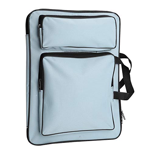 Image of JIAHG Water-Resistant Art Portfolio Carry Bag A3 Art Work Portfolio Tote Drawing Board Bag Portable Painting Sketch Pad Storage Bag Professional Art Organizer for Palette Paints Brushes
