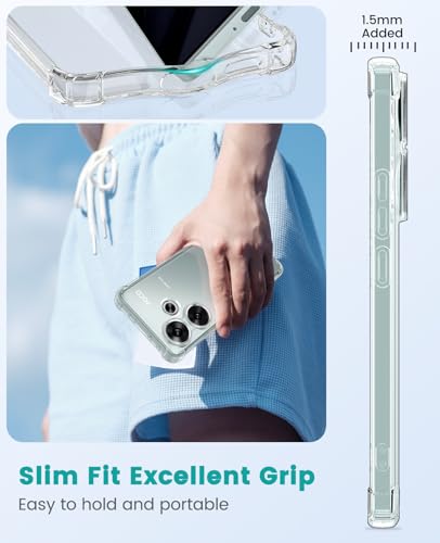 Image of Lustree Redmi 13 5G Back Cover Premium Case for ??? Slim Soft TPU Case, Anti-Scratch Cover with Four-Corner Protection Raised Camera Guard for Redmi 13 5G