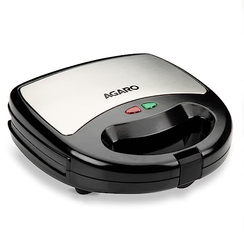 AGARO ELITE 750 Watt Sandwich/Panini Maker with Non-Stick Grill Plates – Steel AGARO ELITE 750 Watt Sandwich/Panini Maker with Non-Stick Grill Plates – Steel