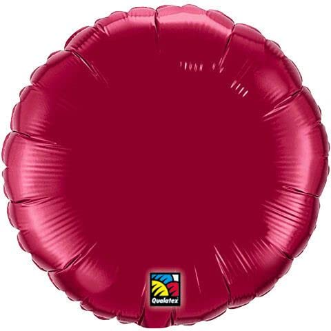 Qualatex 18" Burgundy Round Foil Balloon #TOP30