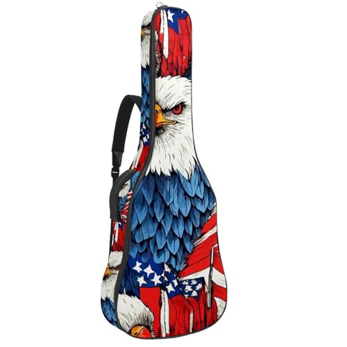 Housse guitare acoustique imperméable avec poches de rangement et motif