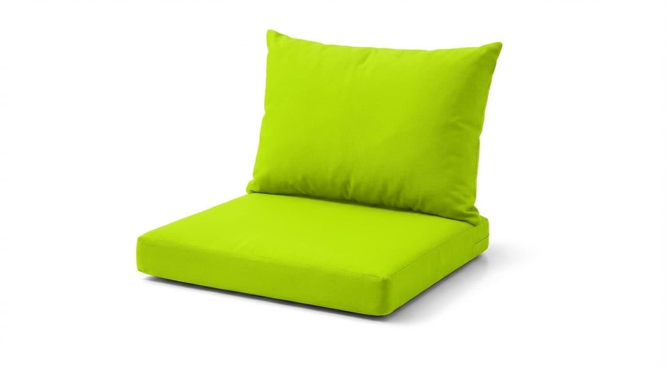 DREAMLAYER Rattan Garden Furniture Cushion Set – Outdoor Replacement Cushions for Patio Sofa & Conservatory – Water Resistant Covers (Lime Green, 2Pc (seat + Back)) — image 1
