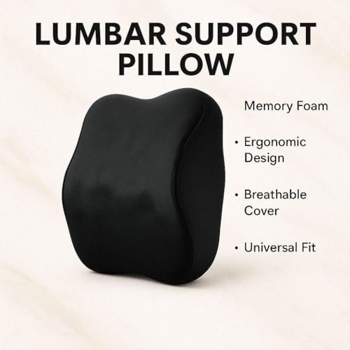 Image of Car Neck Pillow,Memory Foam Car Headrest Pillow for Neck Support, Breathable Removable Cover & Adjustable Strap, Ergonomic Design for Driving Comfort, Neck Pain Relief,Travel (2, 31CM-25CM-10.4CM)