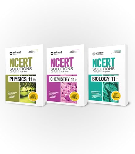 Image of Arihant NCERT Solutions Physics,Chemistry,Biology Class 11 (Set of 3) | 2025 Edition with Chapterwise Study Notes and Solved Questions | Quick ... | Includes Diksha MCQs | CBSE Exam Guide