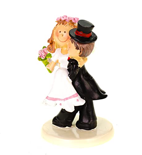 Decorative Wedding Bride and Groom Figurines Man Carries The Woman 10 cm, Multicolour - Image 3