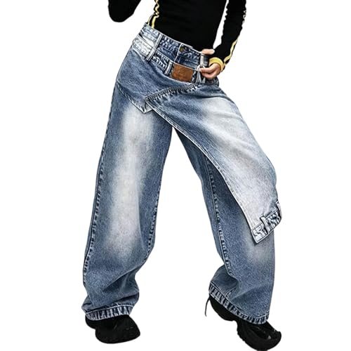 Pantalon vintage délavé femme de loisirs haute qualité longueur au sol