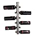 Melairy Botellero de pared de acero inoxidable para cocina elegante y moderno estante de vino (12 agujeros)