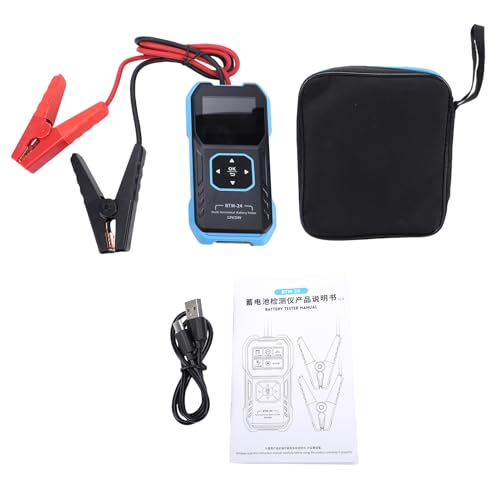 Testeur de batterie de voiture BTM-24 avec multimètre de résistance interne et écran couleur 2,4"