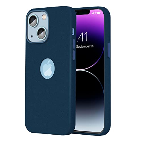 Image of Vaku Luxos Lexza for iPhone 14 Case Cover, Premium Leather, Military-Grade Protection, Slim, Thin Compatible with iPhone 14 Back Cover - Blue