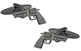 Pistolen Revolver 6 Shooter Manschettenknöpfe in Gunmetal von Cuff Daddy