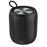 Portable Bluetooth Speaker, Wireless IP67 Waterproof Outdoor Speaker with Subwoofer, Louder Volume, Longer Playtime, Bluetooth 5.0, Dual Pairing, Portable Speaker for Party Beach Camping, Black