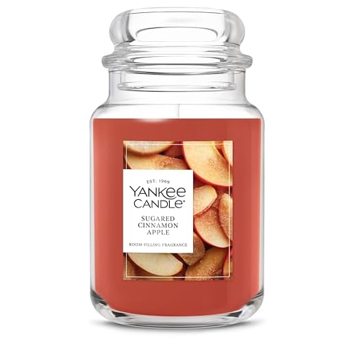 Yankee Candle Sugared Cinnamon Apple Scented Candle, 22oz Large Jar